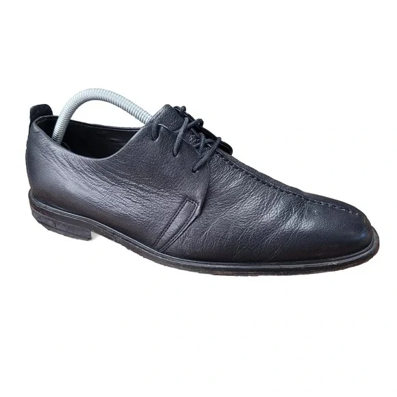 Cole Haan Beckett Shoes Black Leather Mens Sz 9 M Split Toe Oxfords Dress C06399 - Picture 1 of 12